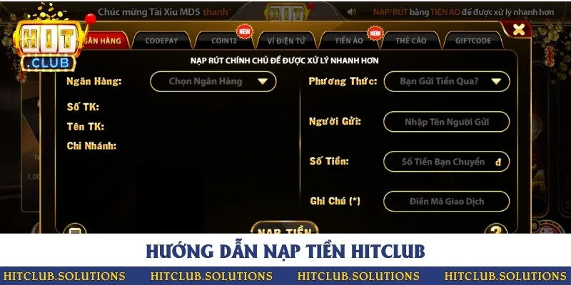 Nạp tiền Hit Club